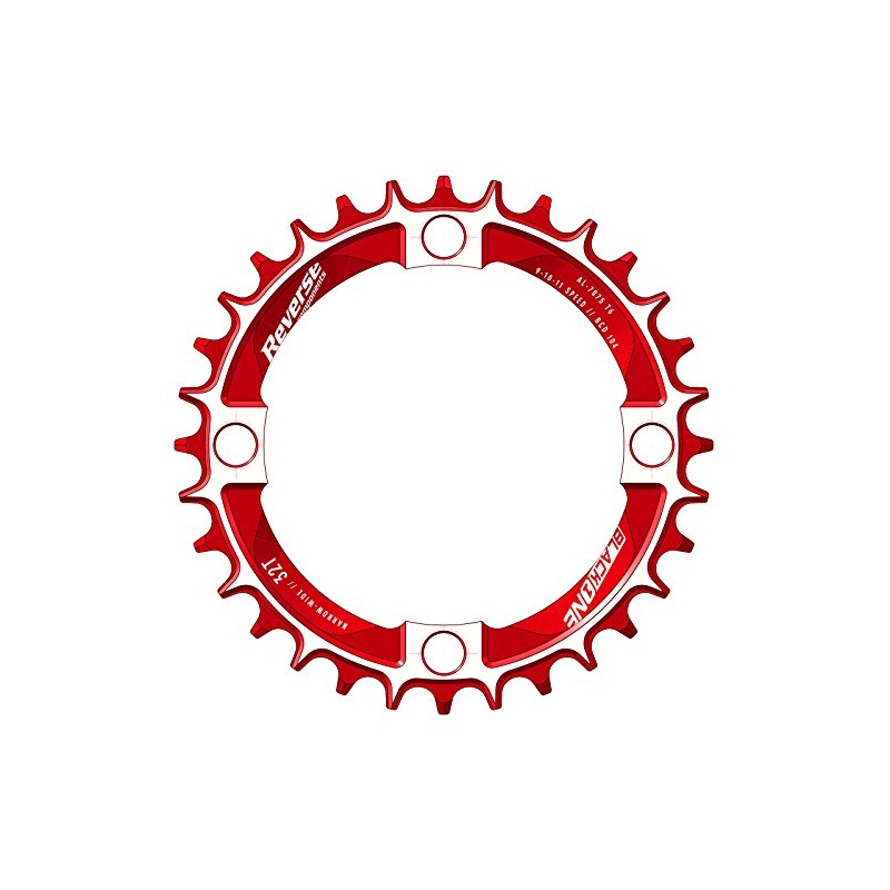 Reverse Chainring Black One Narrow Wide 104 mm Black/Red: Size: