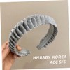 BIUDECO Grey Wide Cloth Hair Hoop for Women Crossover Knot