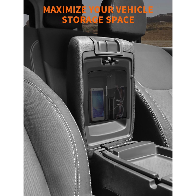 Savadicar One-Touch Hidden Storage Organizer Compatible with 2011-2018 Jeep Wrangler