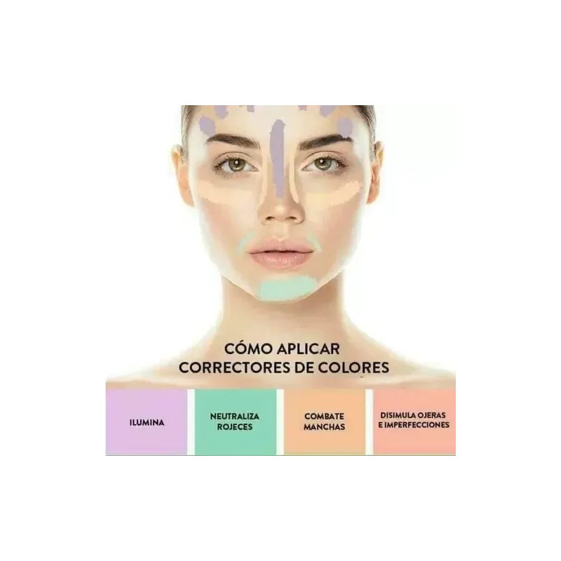Paleta De 15 Correctores Maquillaje Alta Cobertura
