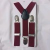 Unbranded Baby Suspenders Burgundy Y-Shape 1" Wide Elastic Strap 3