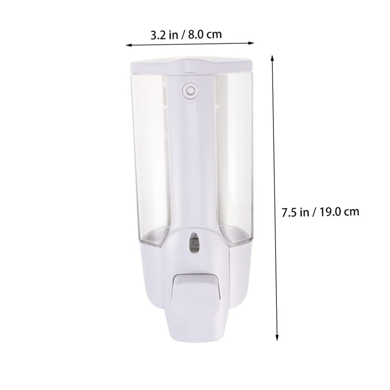 Alipis Abs Liquid Soap Dispenser Wall-Mounted Pump Non-Slip Leakproof 350ml