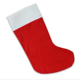 RockParty Large Red & White Christmas Stocking 60cm Festive Felt Gift Sack for Presents, Toys & Holiday Decorations (1)