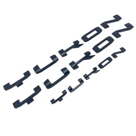 Door Rear Letter Emblem Badge Nameplate Replacement for 2021-2025 Yukon 3pcs (Gloss Black)