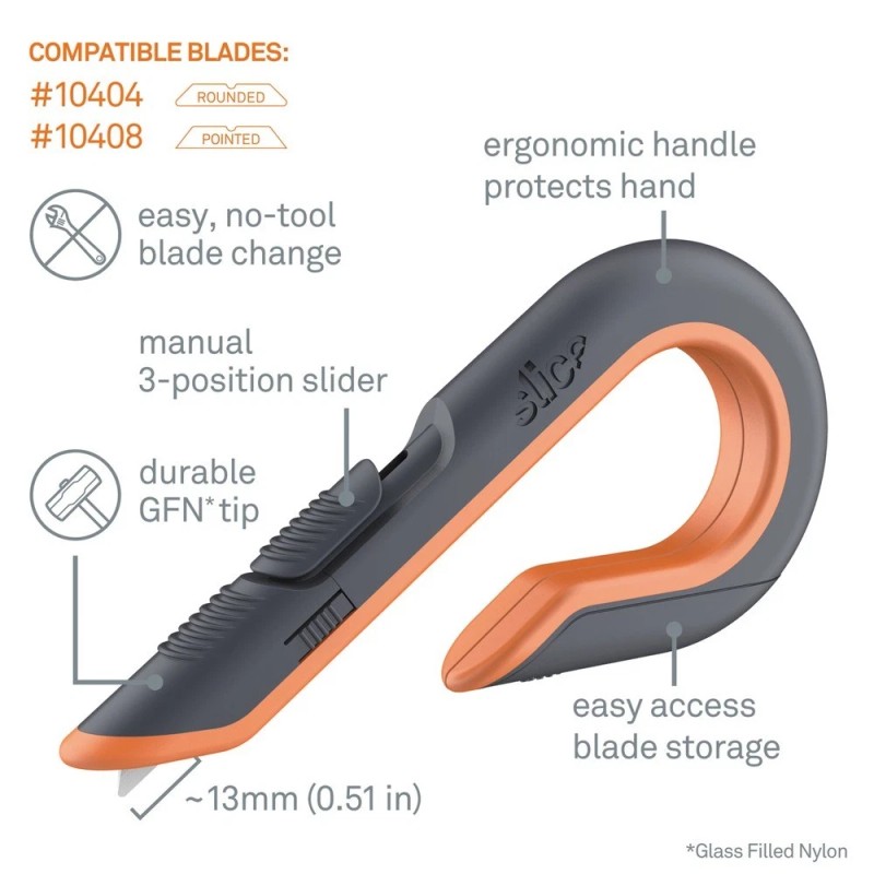 slice 10400 1.29 in. Blade 7 in. Handle Double Sided