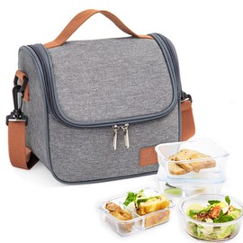 AIYMQ Lonchera Térmica para Hombre y Mujer, Bolsa Termica Reutilizable, Tamaño Mediano Tela Oxford Lunch Bag, Impermeable y a prueba de fugas, para la oficina, Playa, Picnic al Aire Libre