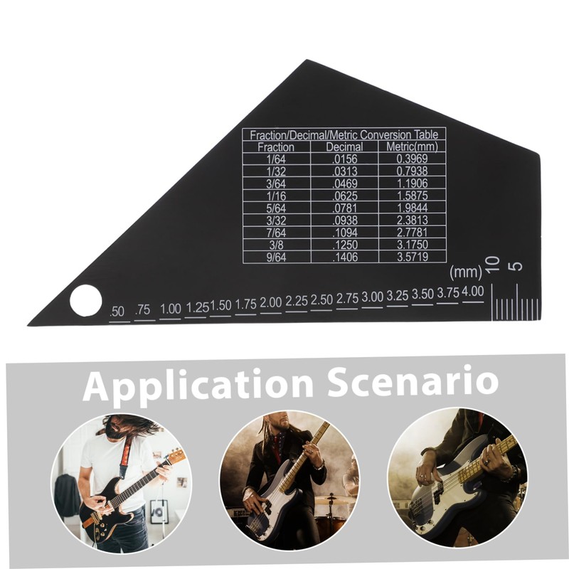 Gatuida Guitar Fret Rocker: String Action Gauge High Precision Graduations