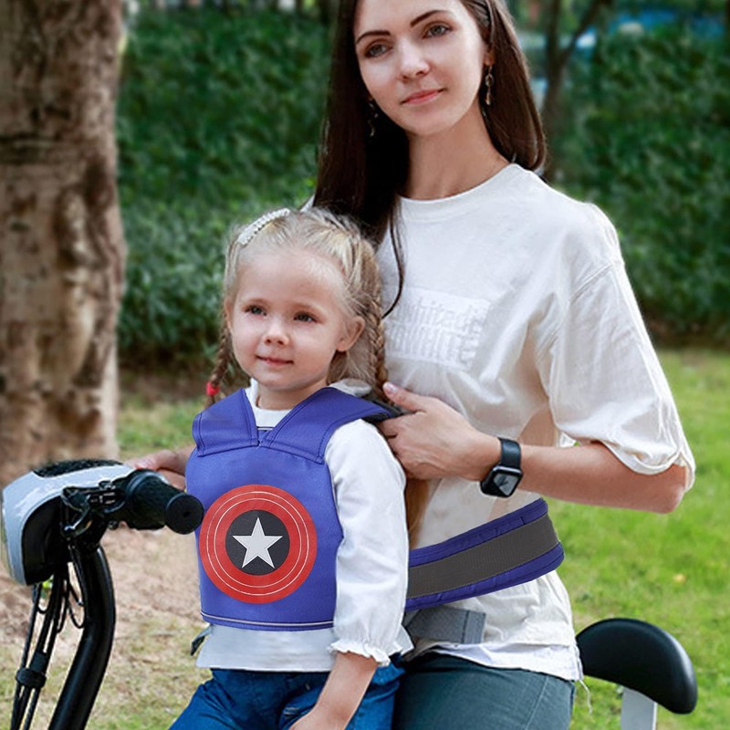 CEASELESLY Children's Motorcycle Belt, Adjustable Motorcycle Strap, with 4-in-1 Buckle,