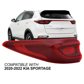 Auto Parts Avenue APA Replacement Outer Tail Light Rear Lamp for 2020 2021 2022 Sportage with Bulb Driver Left Side 92401D9510 KI2804159