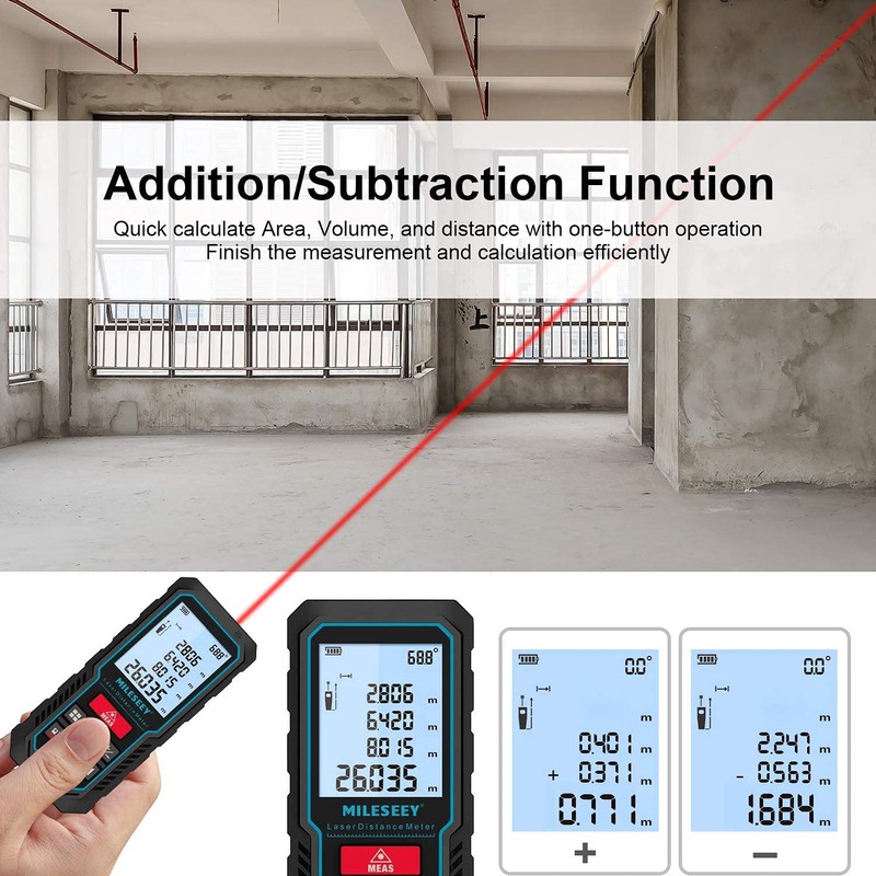 Laser Measure Device, MiLESEEY 229ft Digital Laser Tape Measure with