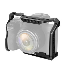 EMART Full Camera Cage für Sony A7M IV/R IV/RIV A/A7S III/A I/A9 II, Filmkamera-Käfig mit Cold Shoe/NATO Rail/Quick Release Plate für Arca, perfekt für Zubehör, Fotografie, Video