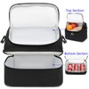 FlowFly Double Decker Cooler Insulated Lunch Bag Large Tote for