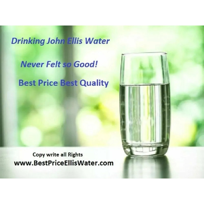 John Ellis Water "16 oz BOTTLES" 1 Gallon, John Ellis