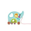 JAMARA Kidiwood 460875 Wooden Toy Pull Elephant Family, 3 Pieces,