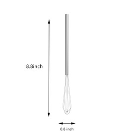 TAFOND Mini Whisk, Small Whisk, Stainless Steel Skinny Whisk Egg Beater Wire Whisk for Blending, Whisking, Beating, or Stirring,8.8Inch