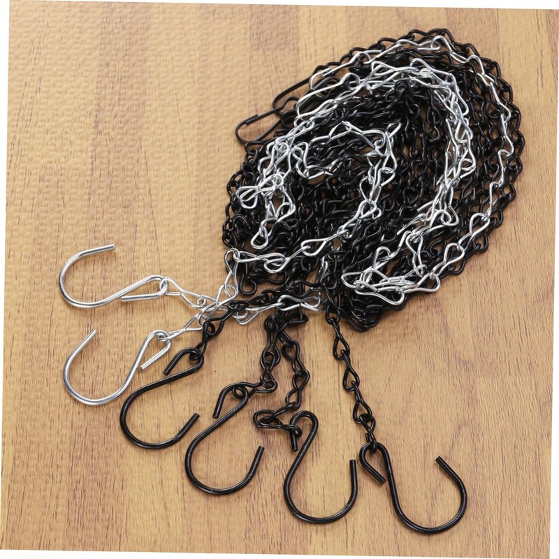 Abaodam 2pcs Galvanized Iron Hanging Chains for Bird Feeders Planters