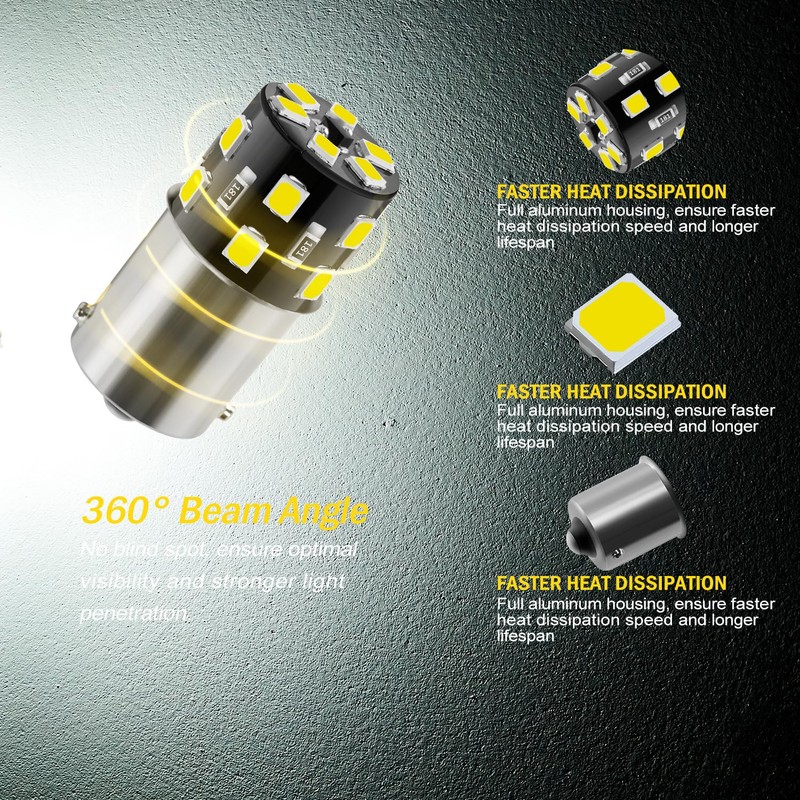 BRISHINE Extremely Bright White Interior Dome Map LED Bulbs Compatible