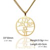 TEAMER Stainless Steel Chai Symbol Necklace Star of David Pendant