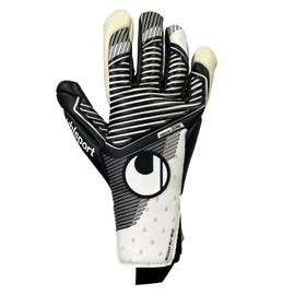uhlsport Game Soccer GK Keeper Gloves Powerline Absolute Grip Flex Half Negative WB 1011307 24 9 White x Black