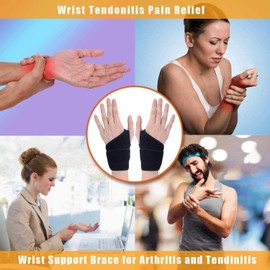 2 Wrist Support Wrist Bandages Wrist Guards Wrist Wraps Thumb Brace Joint Pain Arthritis Tendonitis Sports Injury Unisex