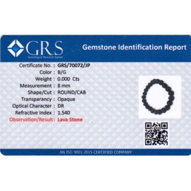 Certified Energized Gemstone Stretch Bracelets with COA - 8mm Beads Wristband, Wrist mala Beads Prayer Beads - Meditation Mala - Yoga Jewelry – Zodiac/Sun Sign Stones (Lava Beads/Volcano Stone)