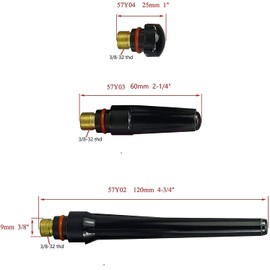 RIVERWELD TIG Back Cap 57Y02 57Y03 57Y04 Fit QQ300 PTA DB SR WP 17 18 26 TIG Welding Torch (57Y02 57Y03 57Y04 10pcs)