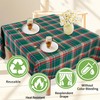Incisite Gingham Tablecloth, 140cm x 140cm Cotton Linen Table Cloth,