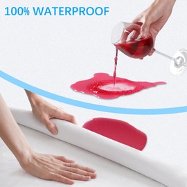 Waterproof Mattress Protector Emperor, Premium Mattress Covers 200x200cm, Breathable, Waterproof bed sheet with 30cm depth Pockets rubber Mattress Protector -White