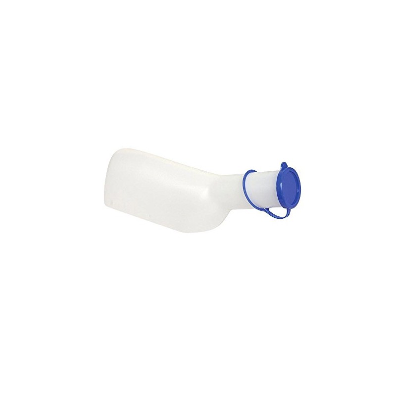 Med-Comfort Urine Bottle for Men Polypropylene Translucent with Lid Blue