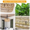 HMVPL Farmhouse Chandelier for Dining Room, 3-Light Boho Rattan Chandelier