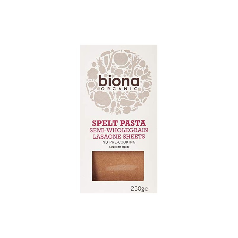 BIONA Organic Spelt Lasagne, 250 GR