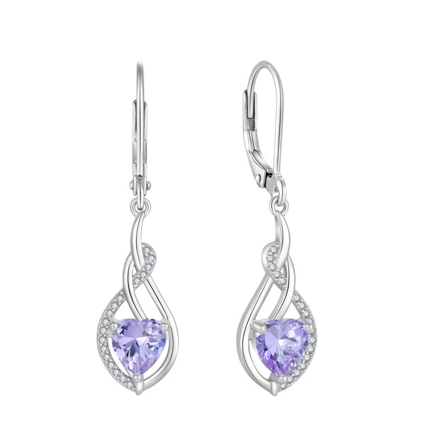 FYNSBLE Infinity Earrings for Women 925 Sterling Silver Dangle Drop