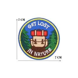 Round Outdoor Adventure Hiking Camping Decorative Sew on/Iron on Patch (Color:5)