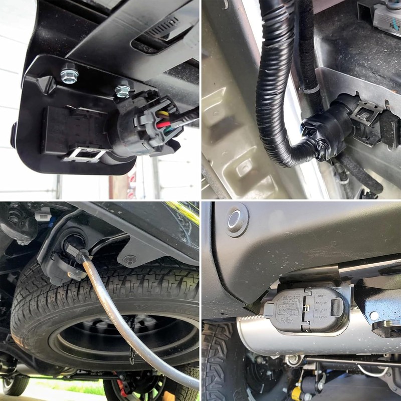 Trailer Tow Rear Bumper Wiring Connector Harness Kit for Ford