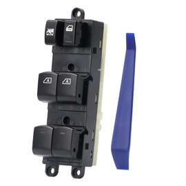 WUANGKI Power Window Switch | Front Left Driver Side | Larger Button Styles | Compatible with 2004-2012 Nissan Titan Crew Cab 2004-2014 Armada 2003-2008 Maxima 2004-2009 Quest | OE # 25401-ZT10A