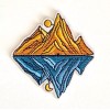 Embroidered Patch - Mountain Reflection - Travel - Hiking -