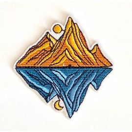 Embroidered Patch - Mountain Reflection - Travel - Hiking - Van Life - Camping