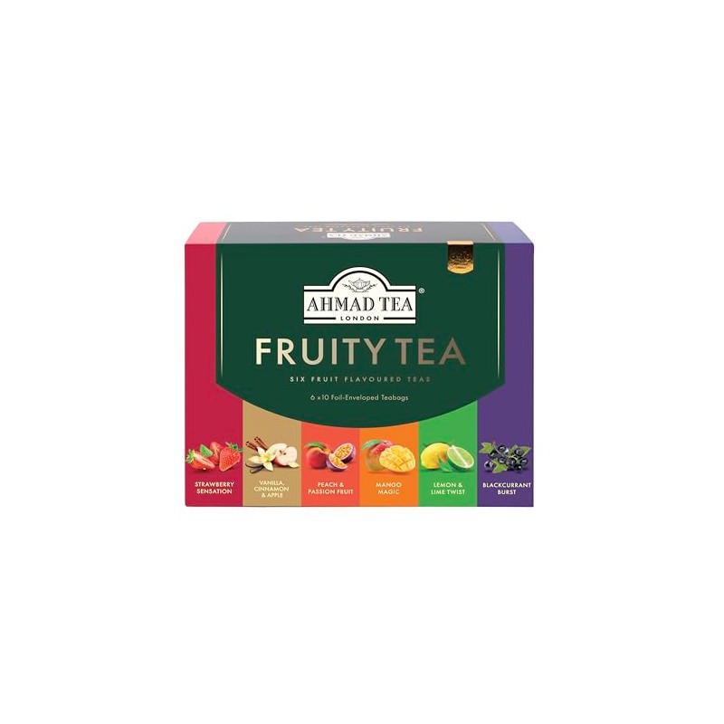 Ahmad Tea Black & Green Tea, Fruitytea Assorted Sampler Variety