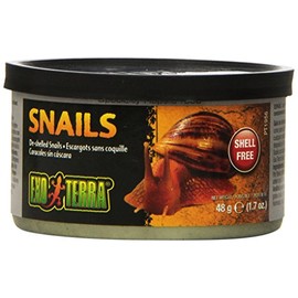 Exo Terra Specialty Reptile Food - Canned Unshelled Snails for Reptiles - Nutrient-Rich, Softened Exoskeleton for Easy Digestion - No Live Insects Needed - Convenient, Ready-to-Serve Meal