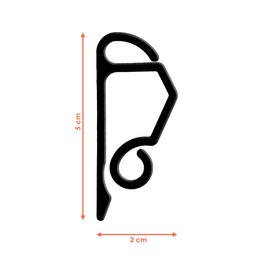 Gutter Hooks Black for Fairy Lights – Pack of 24 – Gutter Holder for Decorative Lighting – Hooks for Attaching Light Net Light Tube to the Gutter Set of 24