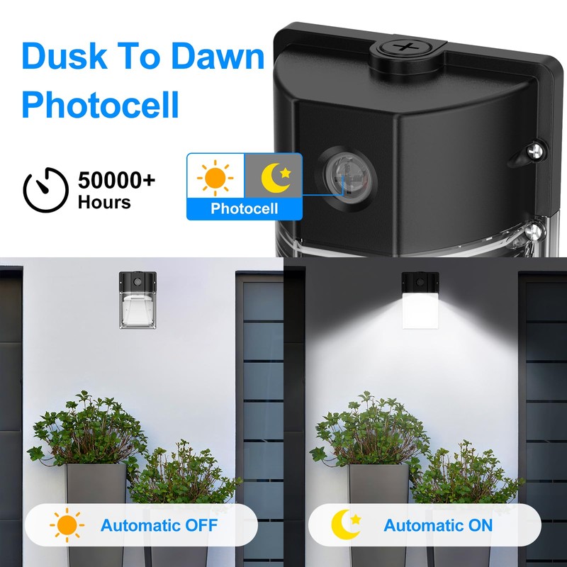 30W Mini LED Wall Pack Light with Dusk to Dawn