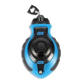 OX Tools OX-P027731 Chalk Line - 100' Thick Line, Curved Hook, 6:1 Gear Ratio, Metal Handle, Easy Top Load, Ergonomic Shape & Rubber Grips - Ideal for Deck Builders, Framers, Roofers