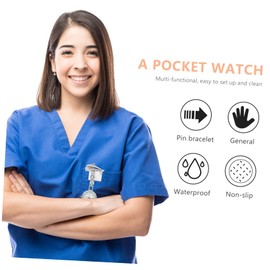 LIFKOME Dolphin Shaped Nurse Pocket Watch Brooch Fashionable Steampunk Design Accurate Timekeeping Durable Material for Nurses and Medical Professionals