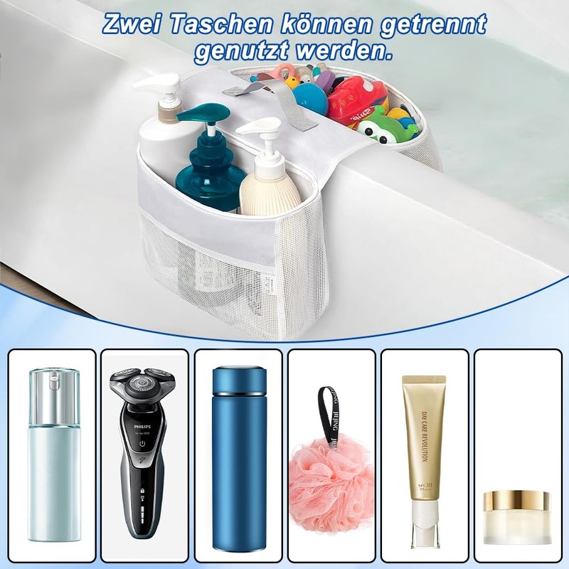Tyafzzn Bath Toy Storage, Bath Toy Hanging Organiser Bag, Bath