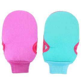 Beavorty Exfoliating Gloves for Shower Bath 2 Pieces Body Scrubber Mitts Deep Exfoliating Bath Gloves