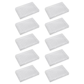 Placa de Cultivo de Tejidos de 10 Piezas, Placa de Cultivo de Crecimiento de Gran Capacidad de 96 Pocillos con Tapa de Plástico para Estudio de Ciencias de Laboratorio (Fondo