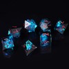 DND Dice Set, 7 Pieces Polyhedral Handmade Resin Sharp Edge