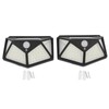2 Pcs Solar Motion Sensor Light 4 Sided 100 LEDs