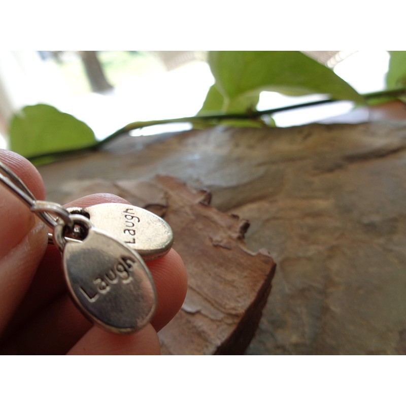 Laughing silver oval thick plates on long self-curved hooks