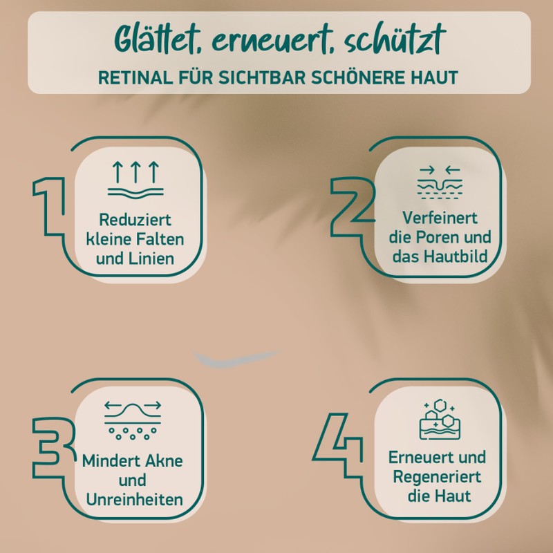 BIO Retinol Serum Hochdosiert • Die beste Retinolform (Retinal) +